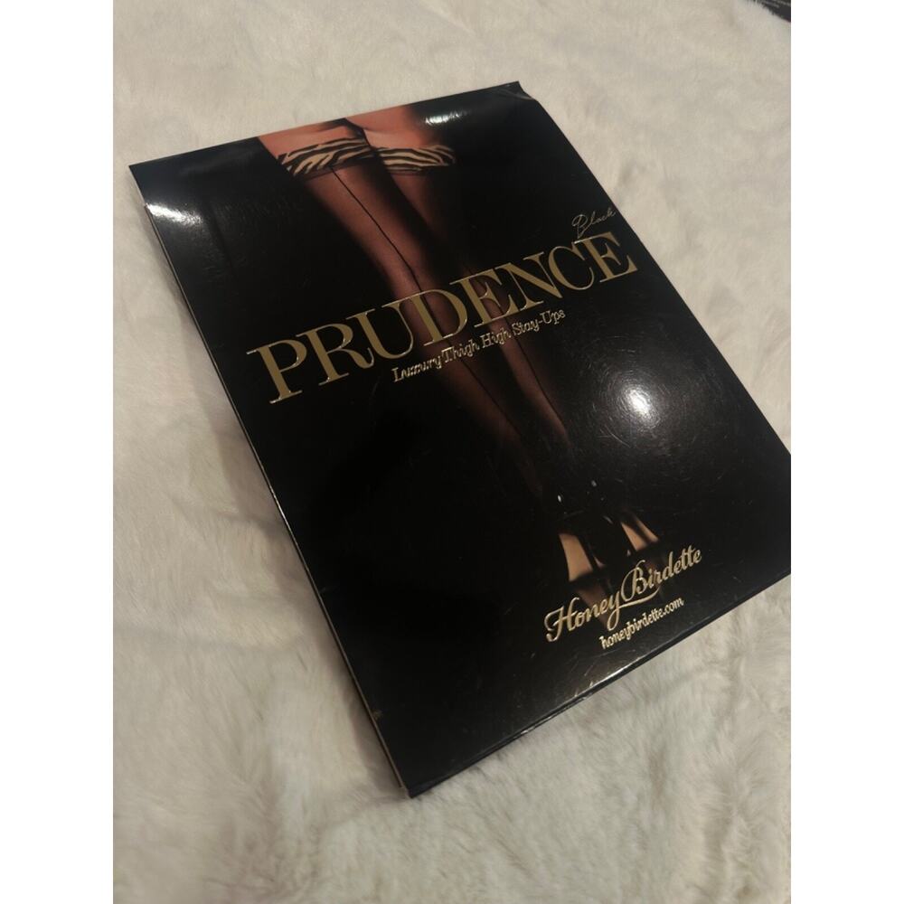 Honey Birdette Stockings PRUDENCE🖤 Zebra Stocking Stay-Ups Small